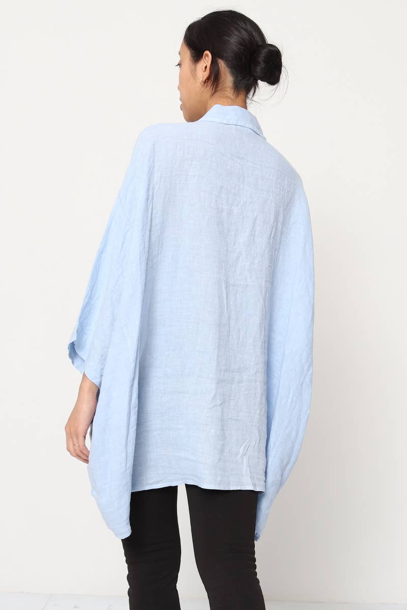 LÉA & LUC - Wholesale Button Down Shirt - Women's - 100% Linen Shirt REF. 28582