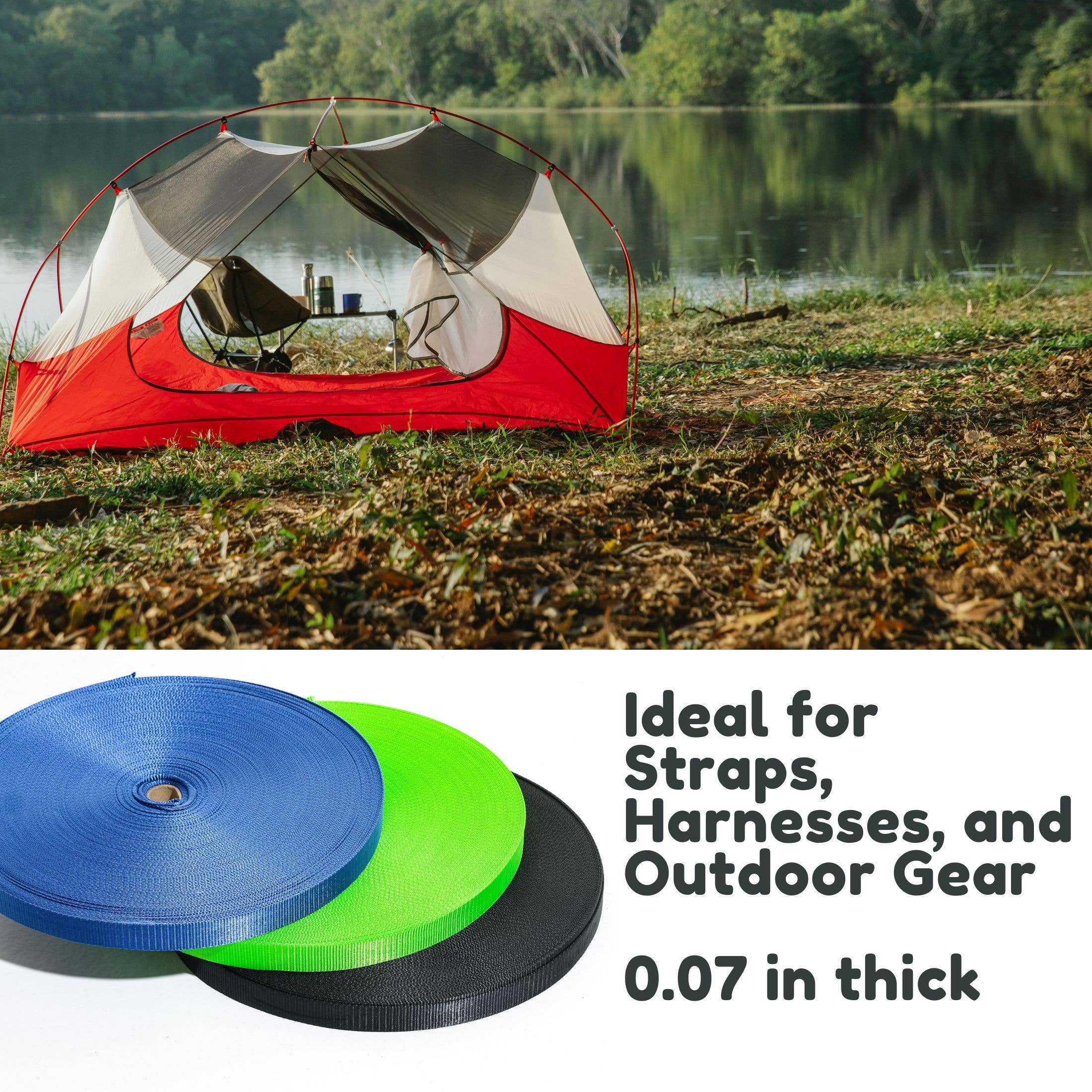 Dream Trimming Goods LLC - Wholesale Pet Collar - Cat/Dog - 1 x 80 Yd Yellow  Nylon Strap for Cargo, Pet Collar, Climb 2