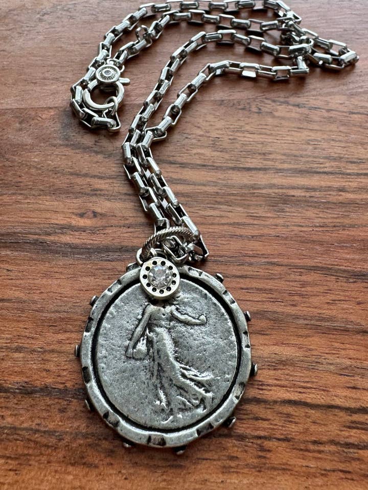 Sacred Figure Medallion Necklace for wholesale by Loulu Designs