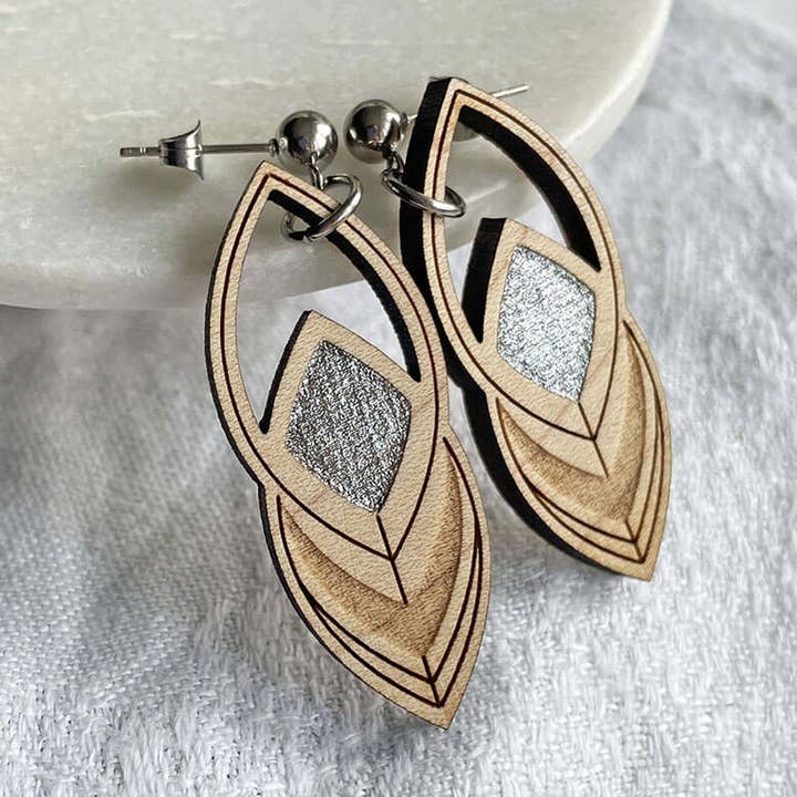 Lina earrings for wholesale by LES BOIS GRAPHIQUES