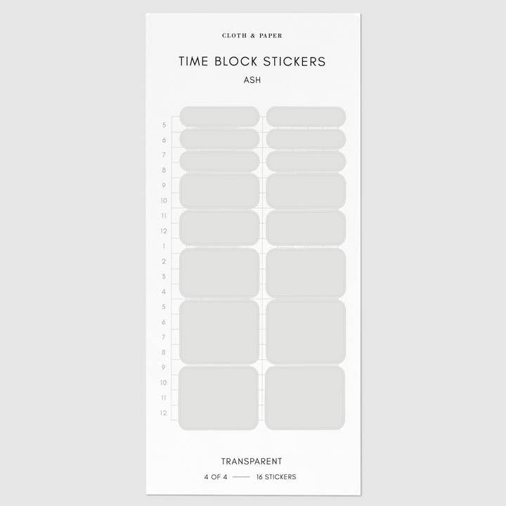 Cloth & Paper - Wholesale Sticker - Time Block Sticker Set39