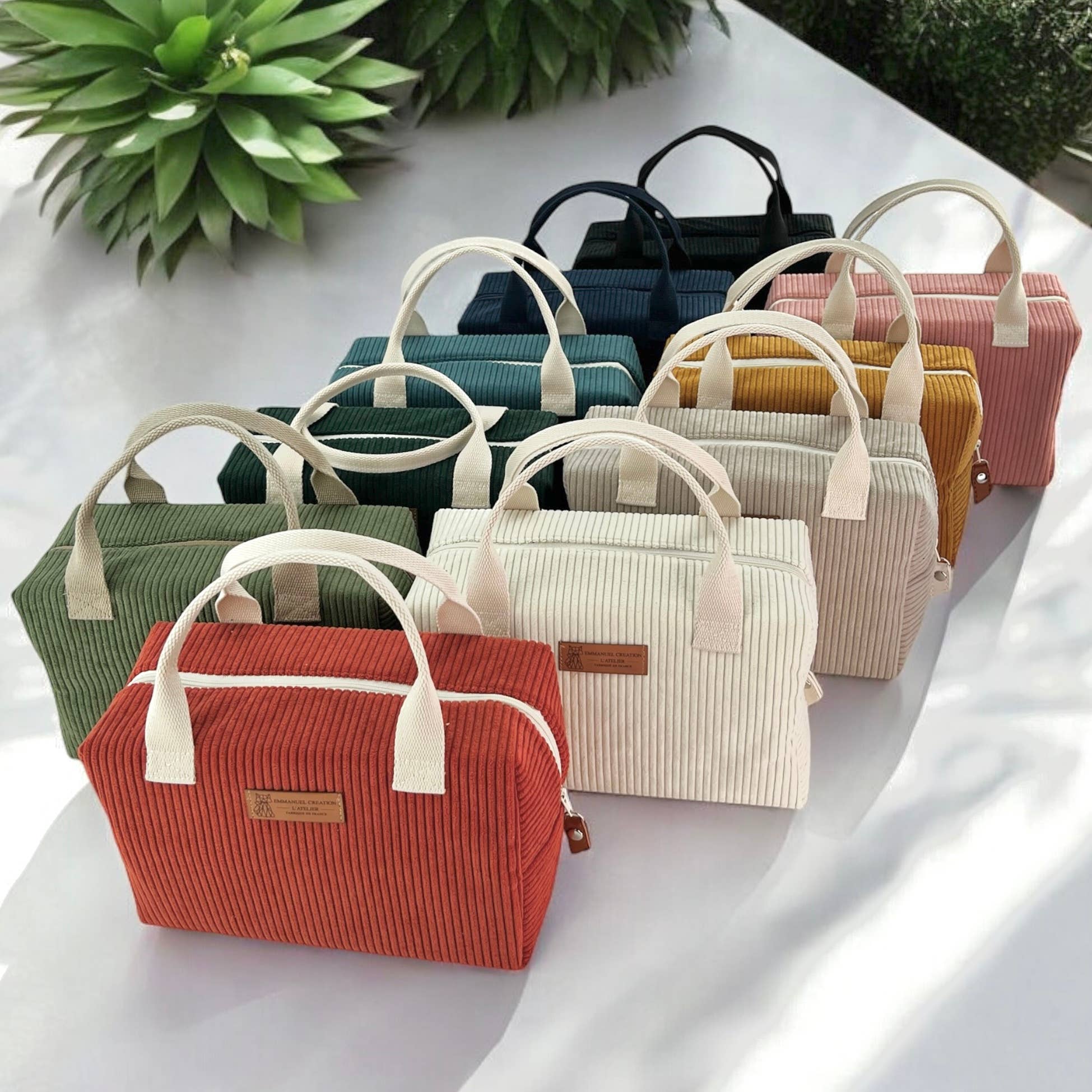 Emmanuel Création - Wholesale Cooler/Cooler Bag - Pack of 12 Ice Cube S insulated bags, "Corduroy"1