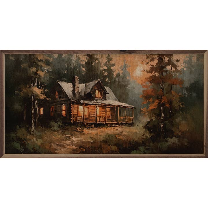 Cabin Among Pines Sunrise for wholesale by Kendrick Home