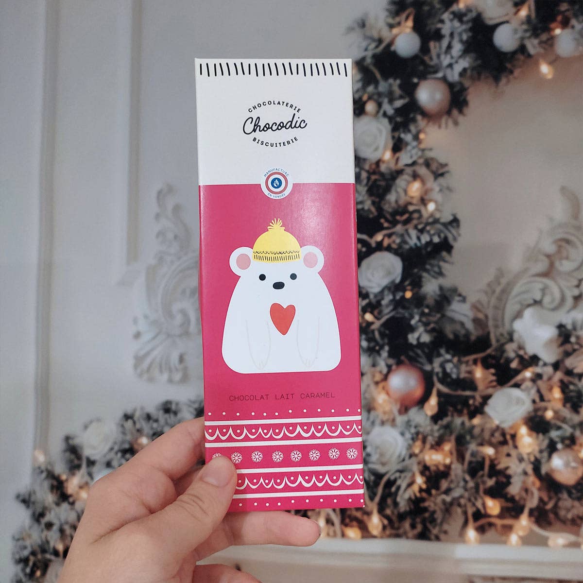 CHOCODIC - Vente Boîtes de chocolats - TABLETTE DE CHOCOLAT LAIT CARAMEL NOEL1