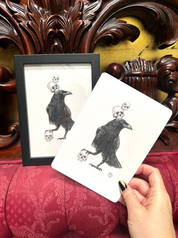 "Capers" Framed Art Card & Single Cards for wholesale by Stephanie Inagaki