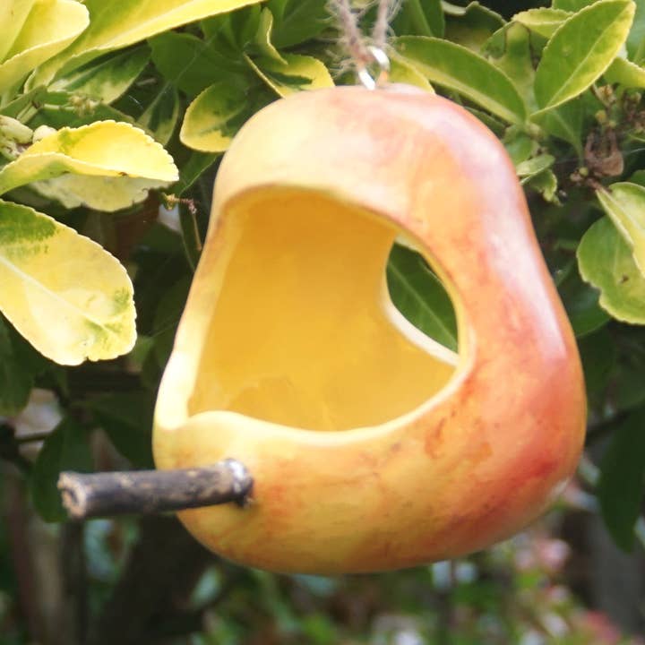 E-Merryfield Pottery Williams Pear Birdfeeder Pod for wholesale by Merryfield Pottery