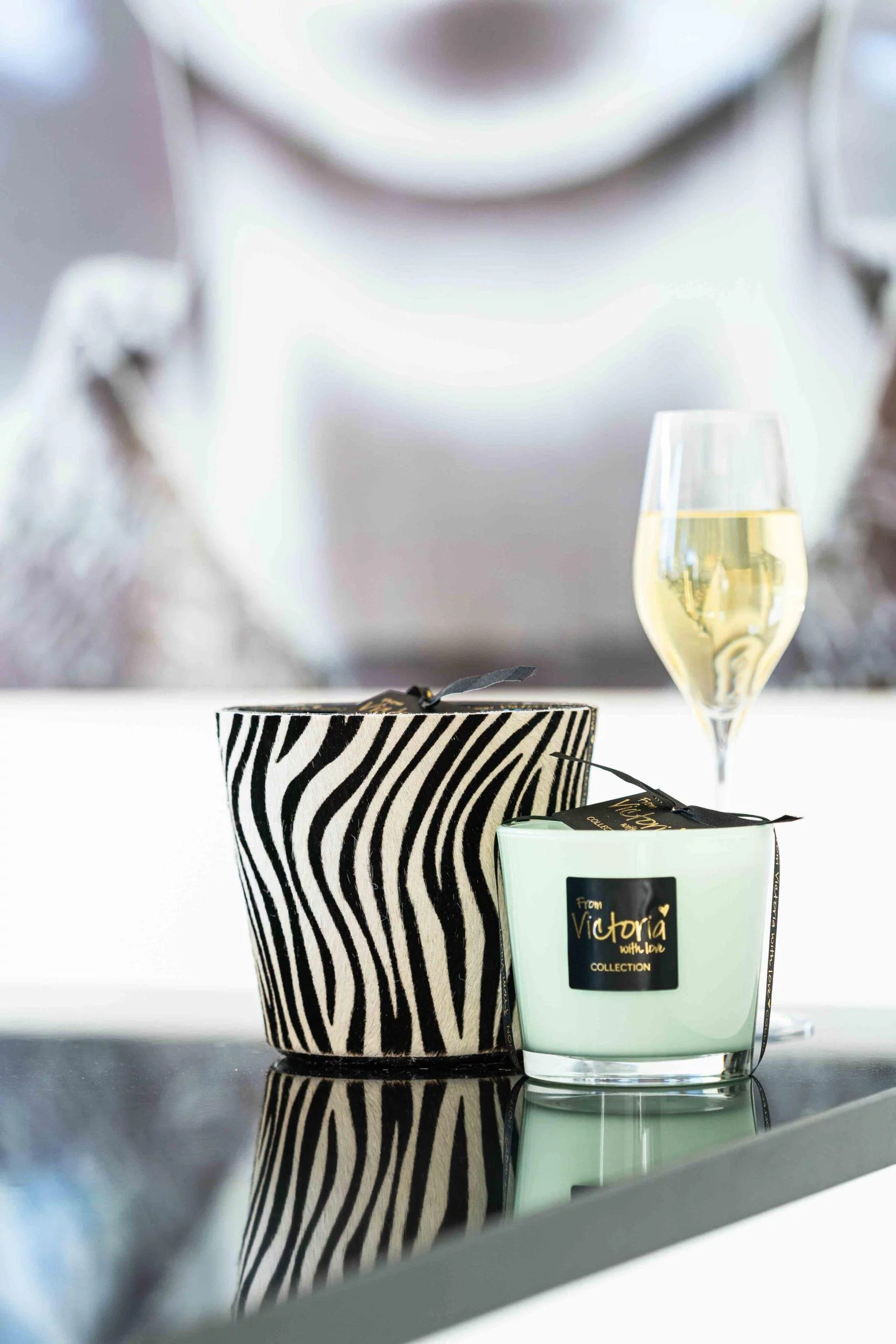 Sable Decorative Scented Design Candle - Zebra Black for wholesale on Faire7