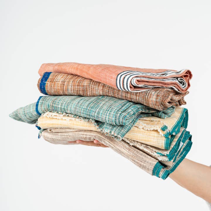 Hand Woven Khadi Cotton Beach Towel for wholesale by Nest Factory