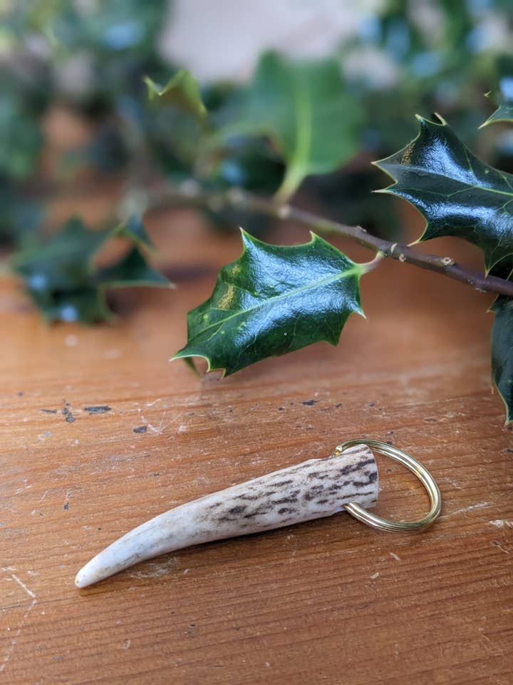Antler Keyring — Handmade Rustic Scottish Gift for wholesale by J Boult Designs