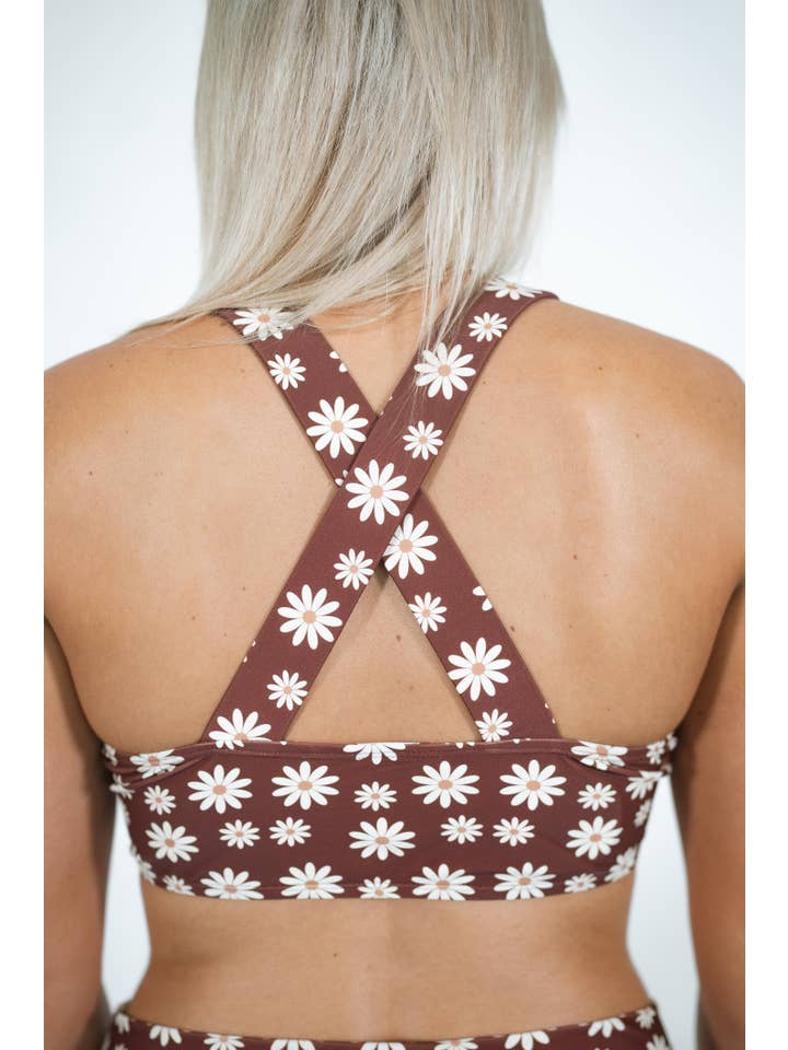 Roco Swim - Wholesale Bikini - Dames - Basisbikini voor dames | Warme bruine bloemen1