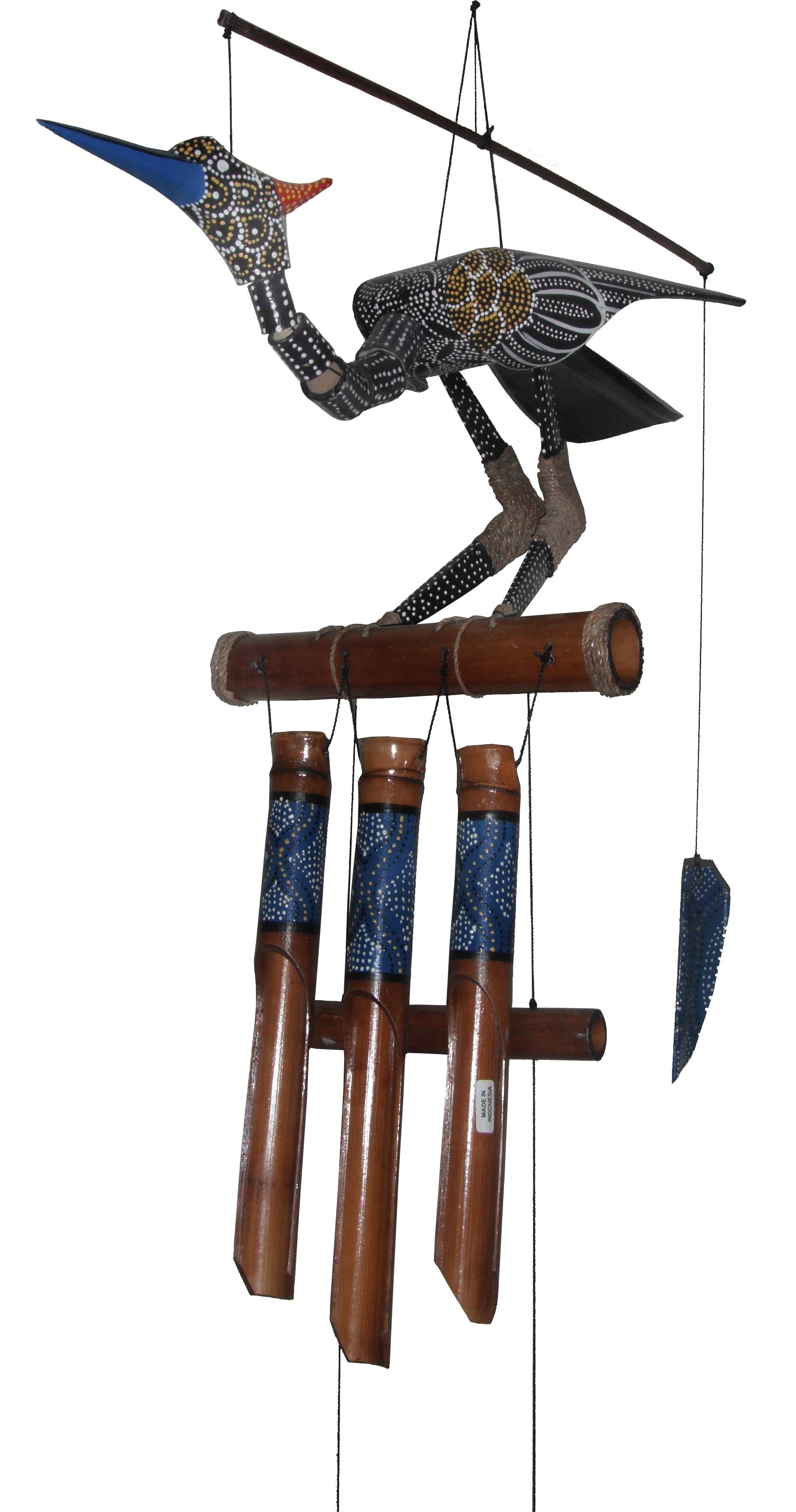 Cohasset Gifts - Vente Carillons - Carillon à vent en bambou à tête bombante Aurora1