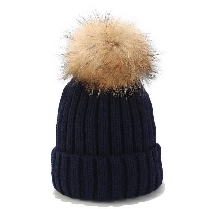 ACCITY - Wholesale Beanie - Women's - OUTDOOR WARM WOOL BALL KNITTED HAT_CWAH15779