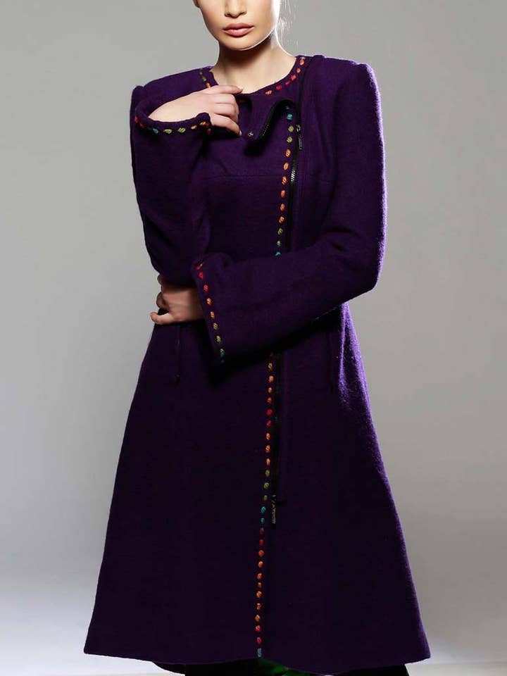 ABRIGO DRAPEADO TRES CUARTOS - IBN001960 para venta al por mayor de Tonni'86