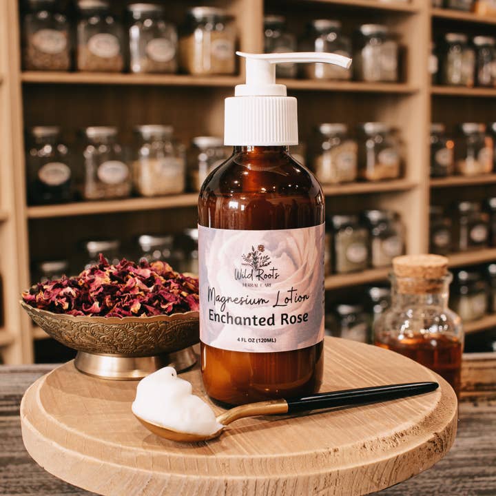 Wild Roots Herbal Care - Wholesale Body Cream/Lotion - Enchanted Rose Magnesium Lotion/Cream