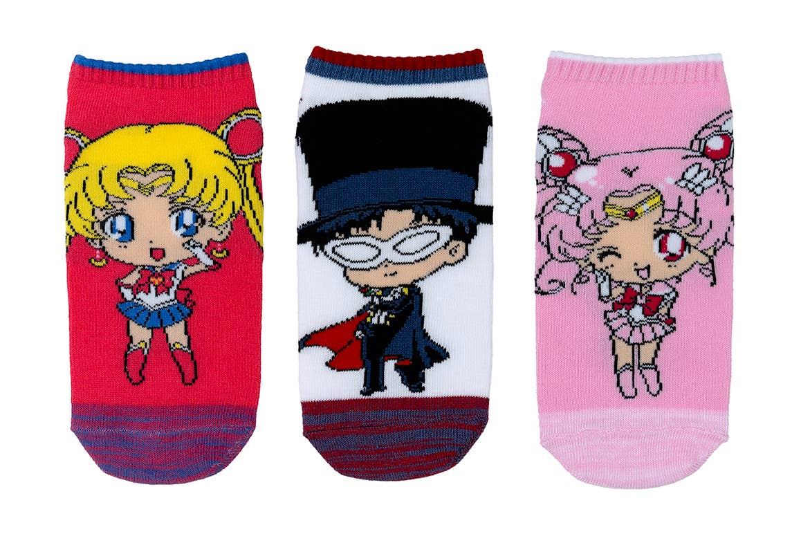 Everything Legwear - Wholesale Socks - Women's - Sailor Moon 3 Pair Lowcut Socks0