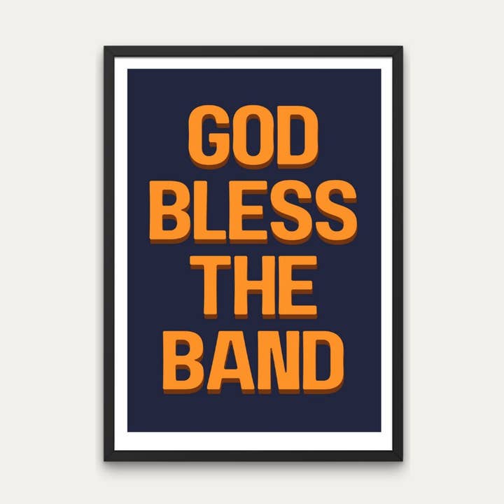 The Courteeners Lyrics Print, God Bless The Band, Not for wholesale by Littlepapertrailco