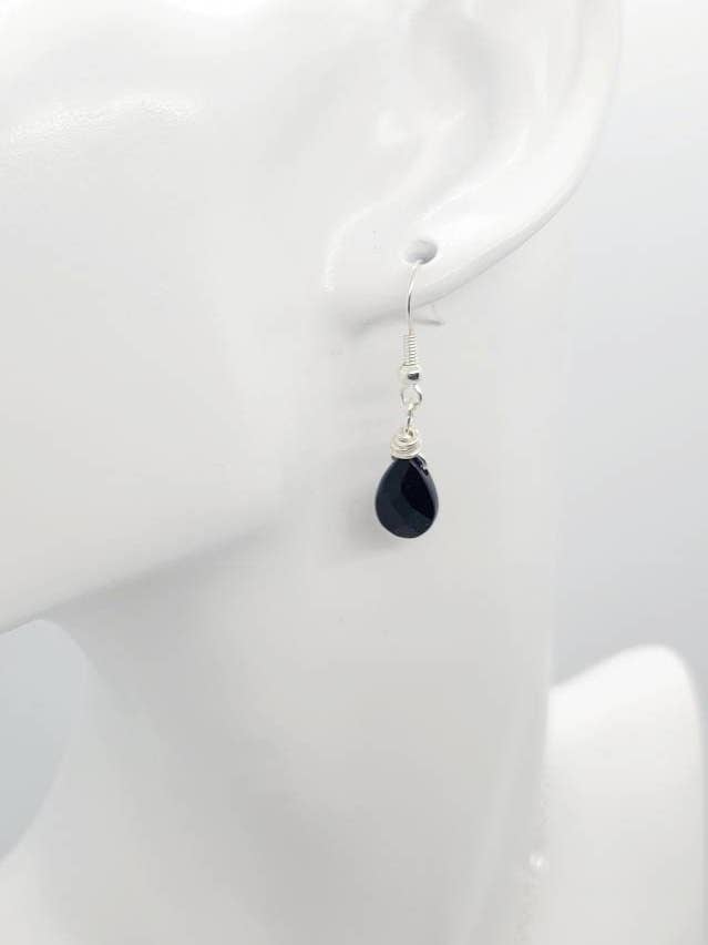 Schwarze Onyx-Ohrringe | Onyx-Kristall-Ohrringe | Onyx-Heilung | Ohrringe aus Sterlingsilber | Weihnachtsschmuck-Set | Onyx-Schmuck | Weihnachtsgeschenke für den Großhandel von Healing Jewelry Co., LLC