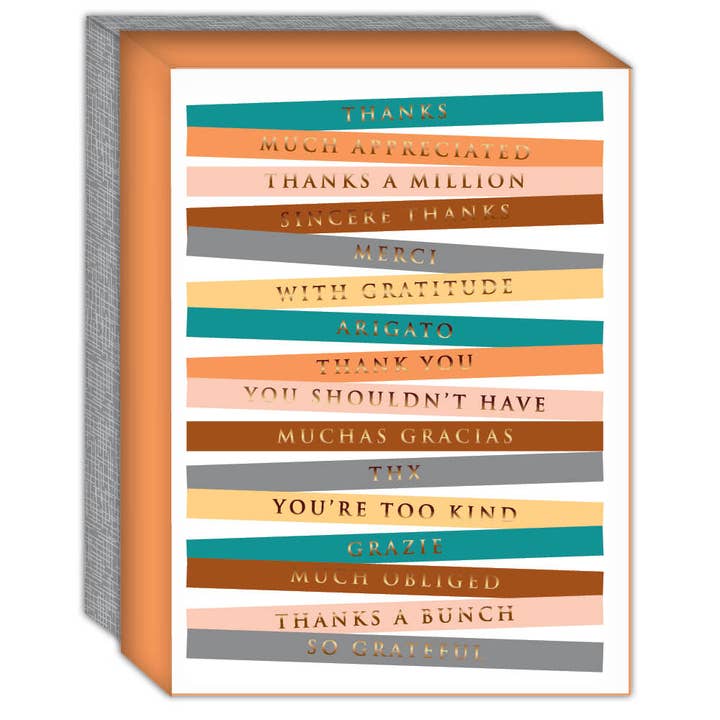 Crown Point Graphics - Wholesale Thank You Card - Color Labels- Boxed Blank Thank You Cards -15 Cards1