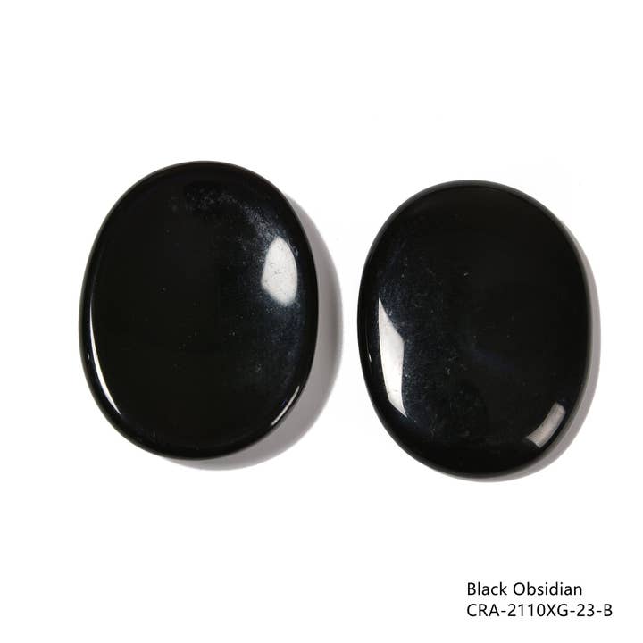 CRCBEADS - Wholesale Spiritual stone/crystal - Natural Gemstone Crystal Healing Thumb Worry Stones Size 35x45mm Sold by Piece1