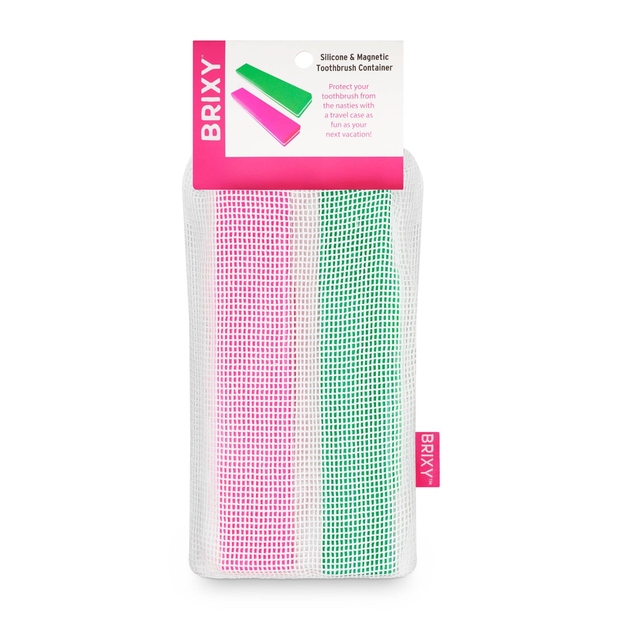 BRIXY - Wholesale Toothbrush Holder - Silicone Toothbrush Travel Containers - Pink, Green7