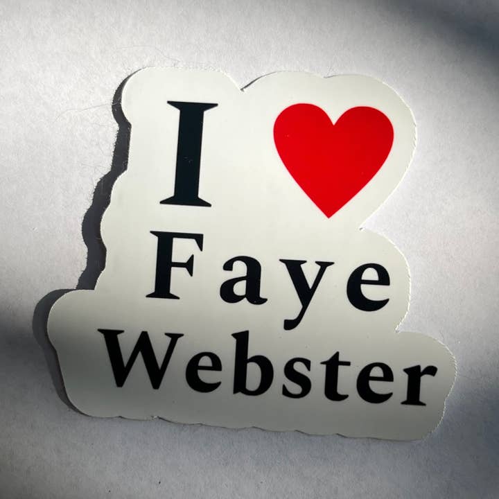 Literary by Ava – wholesale Klistermärke – Jag älskar Faye Webster Glitter eller Matt Klistermärke0