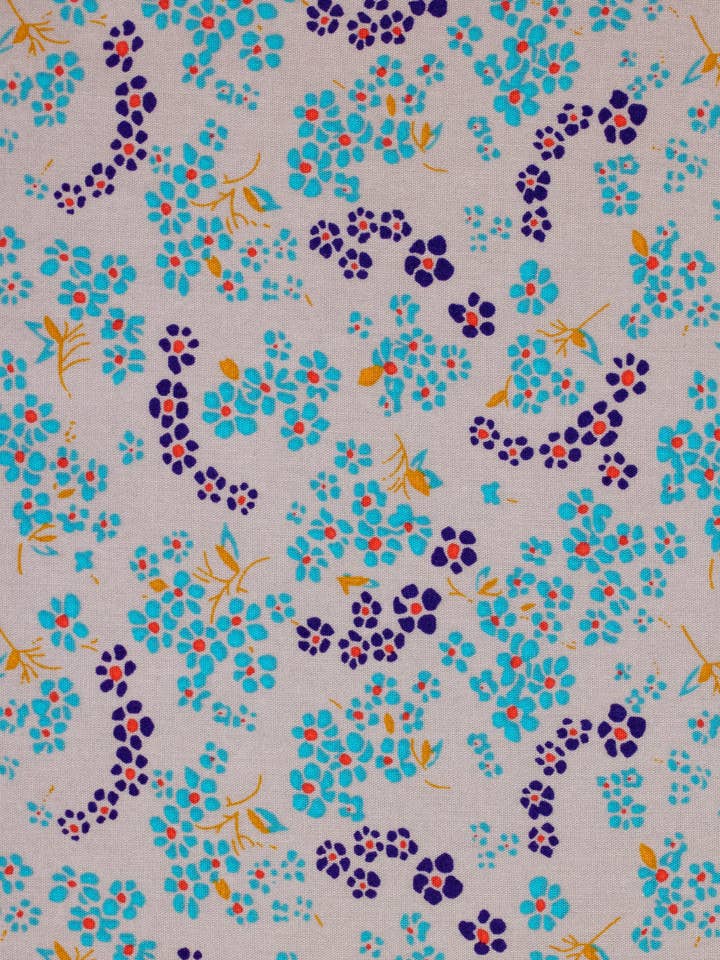 25m Printed Cotton Hanako gray for wholesale by Petit Pan