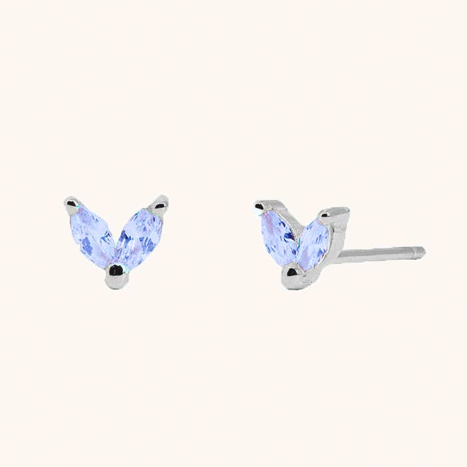 WINGS LIGHT BLUE STUDS for wholesale by dash of daring