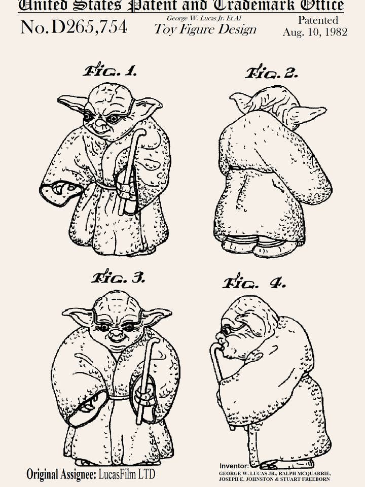 Star Wars Yoda Toy Figure Design Wenskaart voor elke dag voor wholesale door PATENT PRESS GREETING CARDS