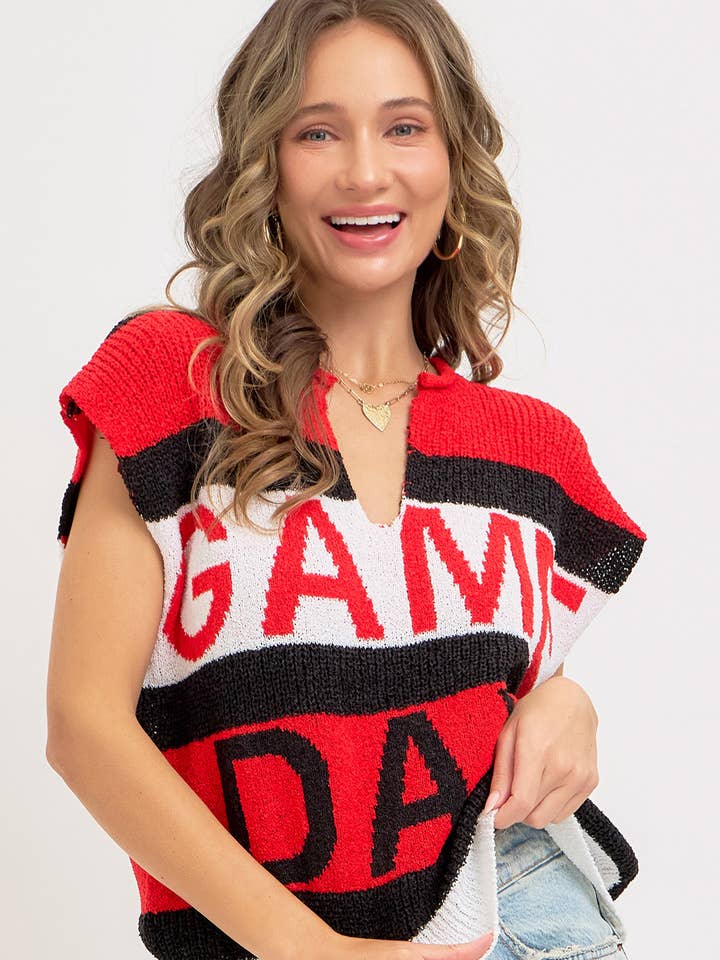 Sweet Lovely by Jen - Wholesale Knit Top - Women's - GAME DAY PERFECT FOR SHOWING OFF YOUR TEAM SPIRIT IN STYLE 3