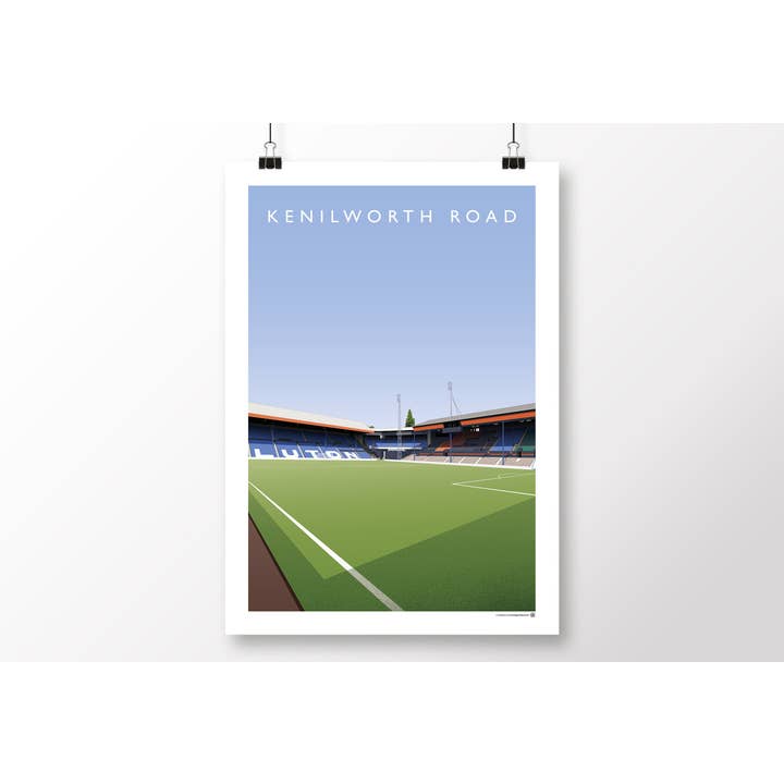 Luton Kenilworth Road - Affiche de l'ère moderne pour la vente par Matthew J I Wood Design & Illustration