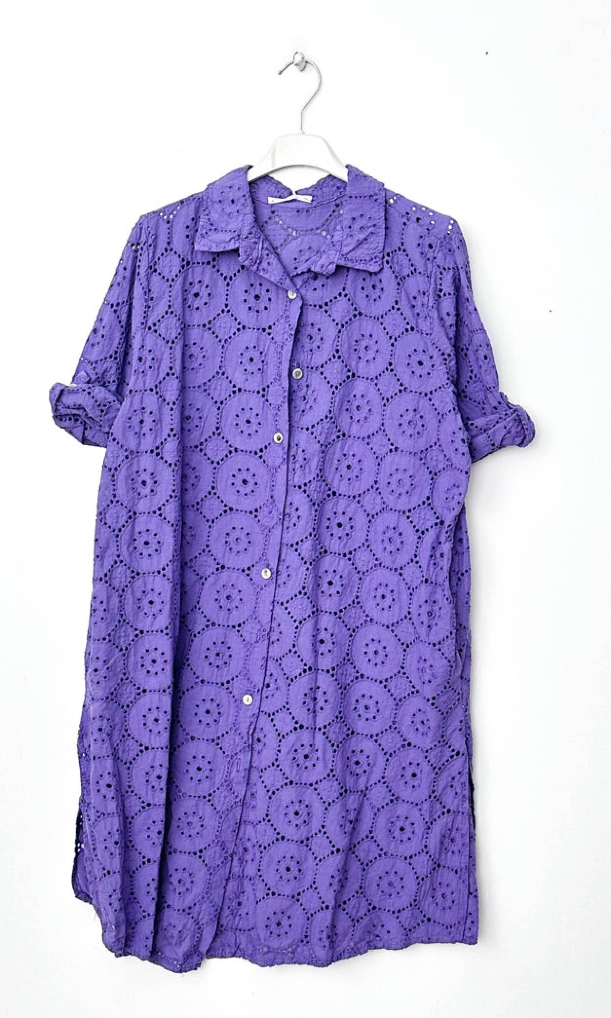 Happy look - Wholesale Dress - Women's - English embroidery shirt dress 4