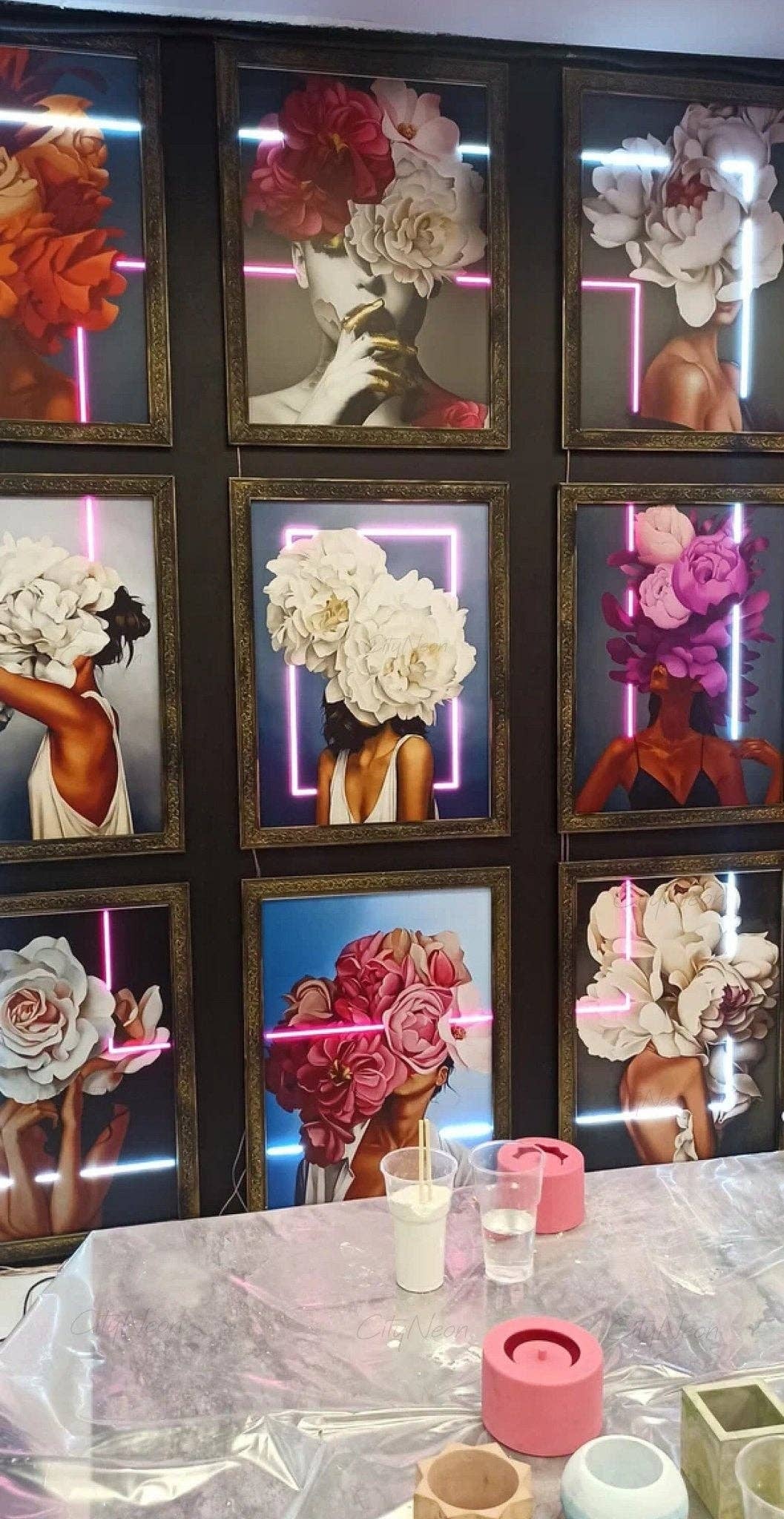 CityNeon - Wholesale Neon Sign - Neon Flower Painting Art - Flower Boutique Decor, Gallery Accent Walls, Statement Wall Arts8