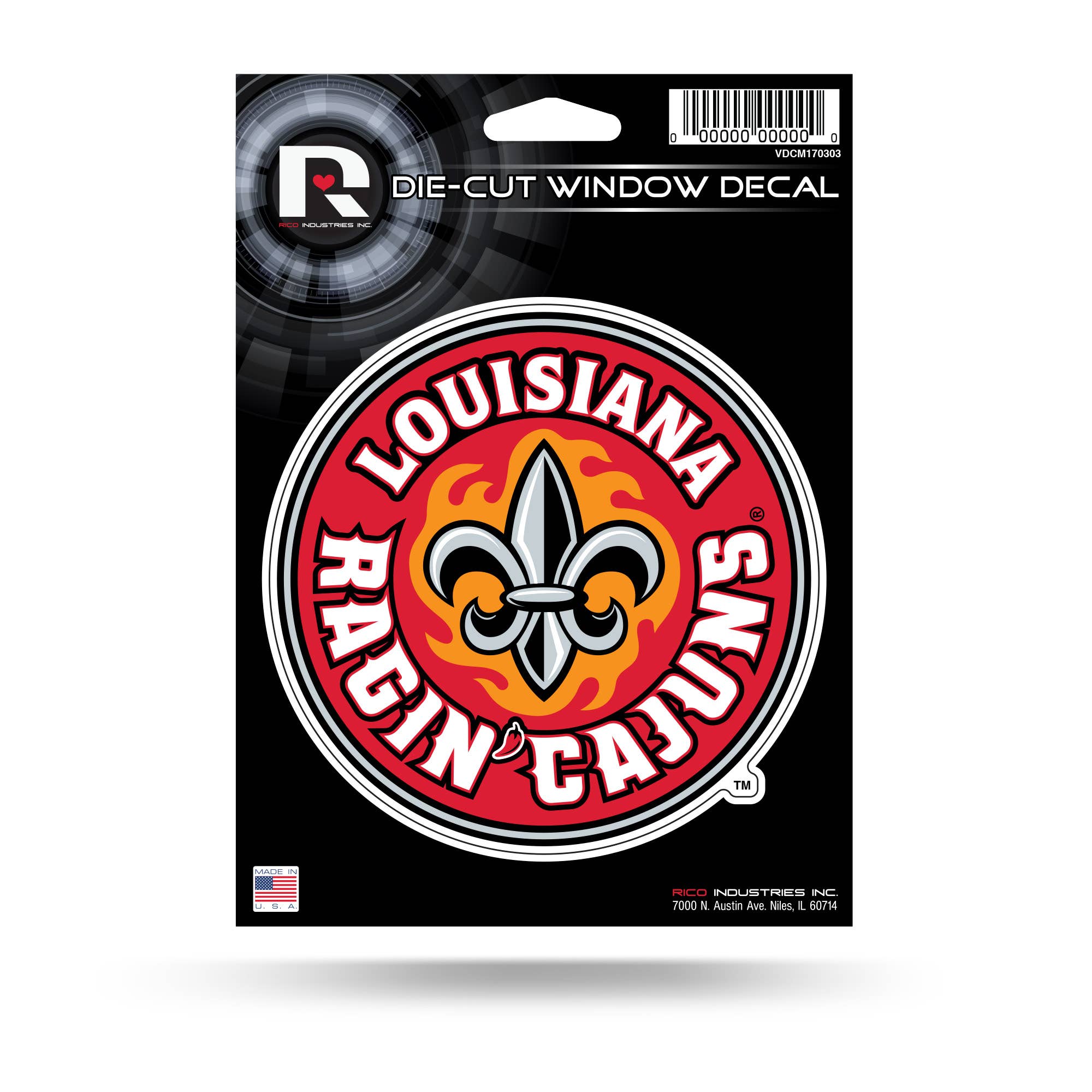 Rico Industries - Wholesale Car Decorative Charm - Unisex - NCAA  Louisiana-Lafayette Ragin Cajuns  Medium Die Cut Decal0