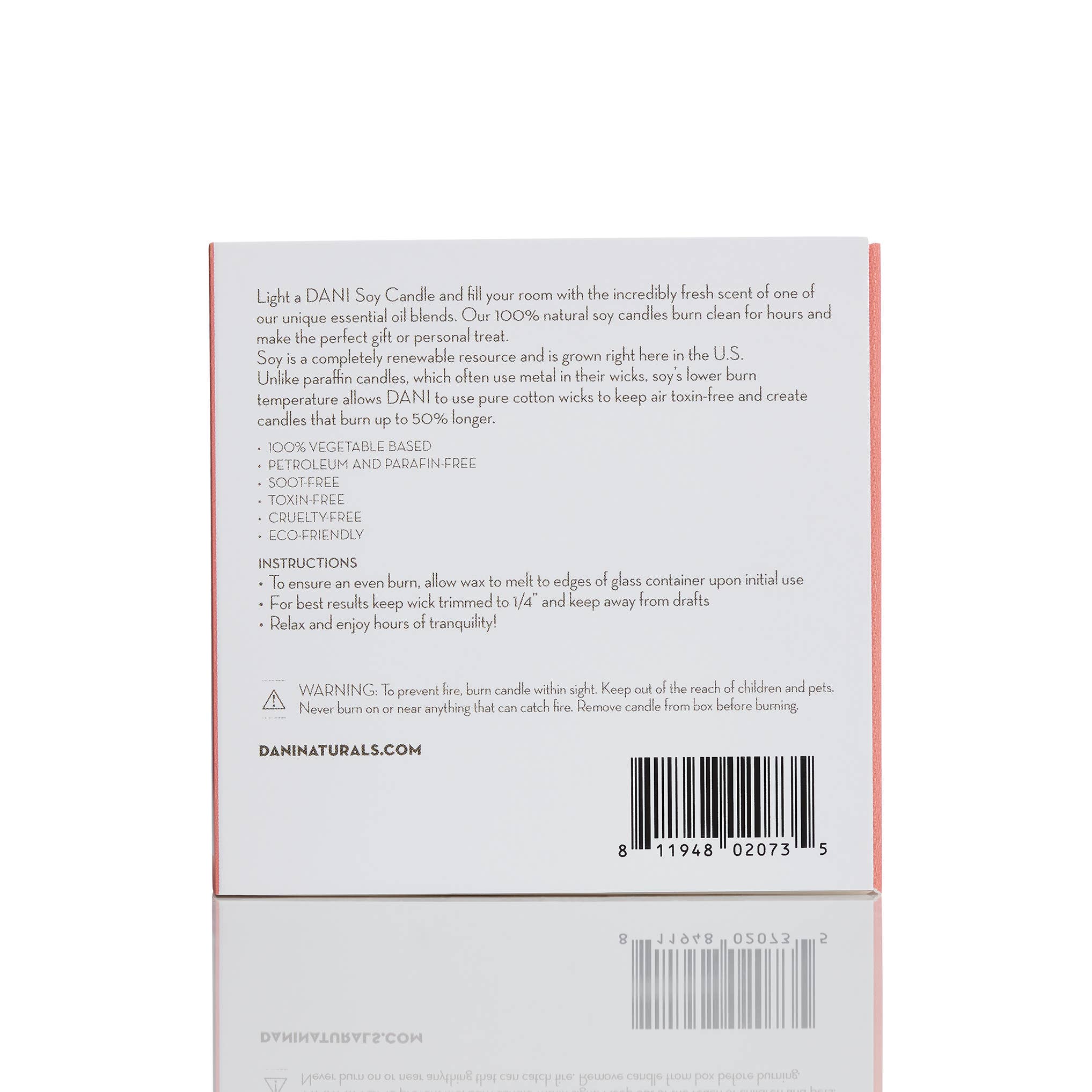 DANI Naturals - Wholesale Jar/Filled Candle - Coconut Hibiscus Glass Candle 7.5oz3