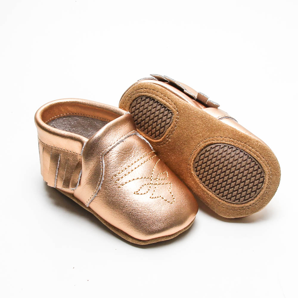 Ranch Raised ® - Wholesale Booties - Baby - Boot Mocc-Rose Gold1