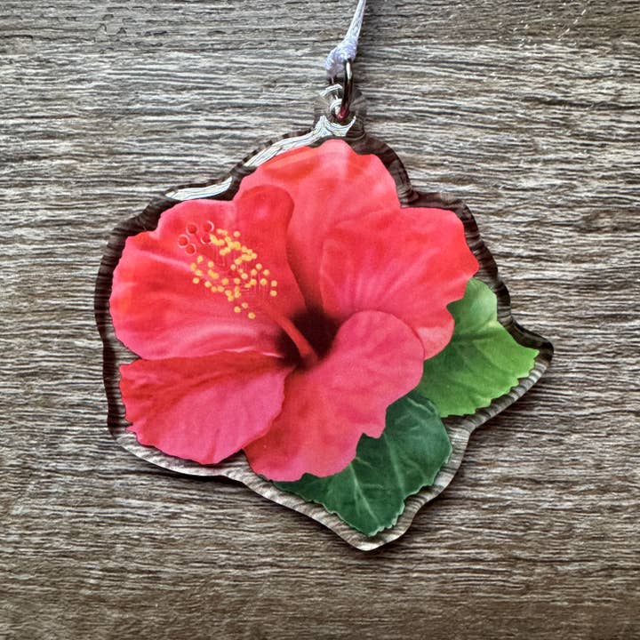 Hibiscus Christmas Ornaments | Hawaiian Flower Ornaments for wholesale by blonde birdie
