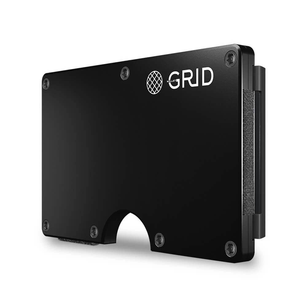 Noir Portefeuille Grid//aluminium noir en vente sur Faire1