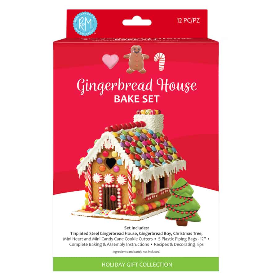 R&M International - Wholesale Uitsteekvorm - Gingerbread huis bakset van 12 delen0
