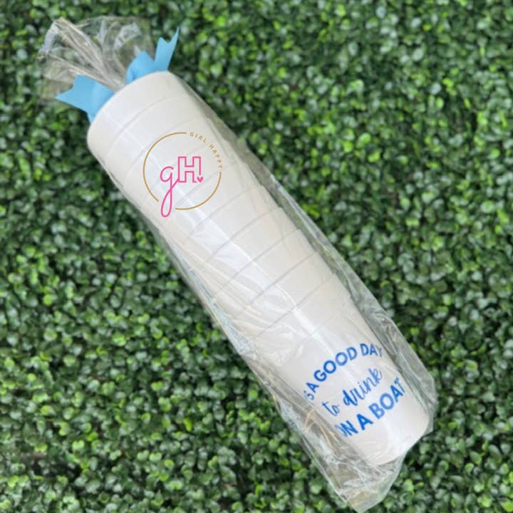 Girl Happy - Wholesale Disposable Cup - It's A Good Day To Drink On A Boat Styrofoam Cup 1