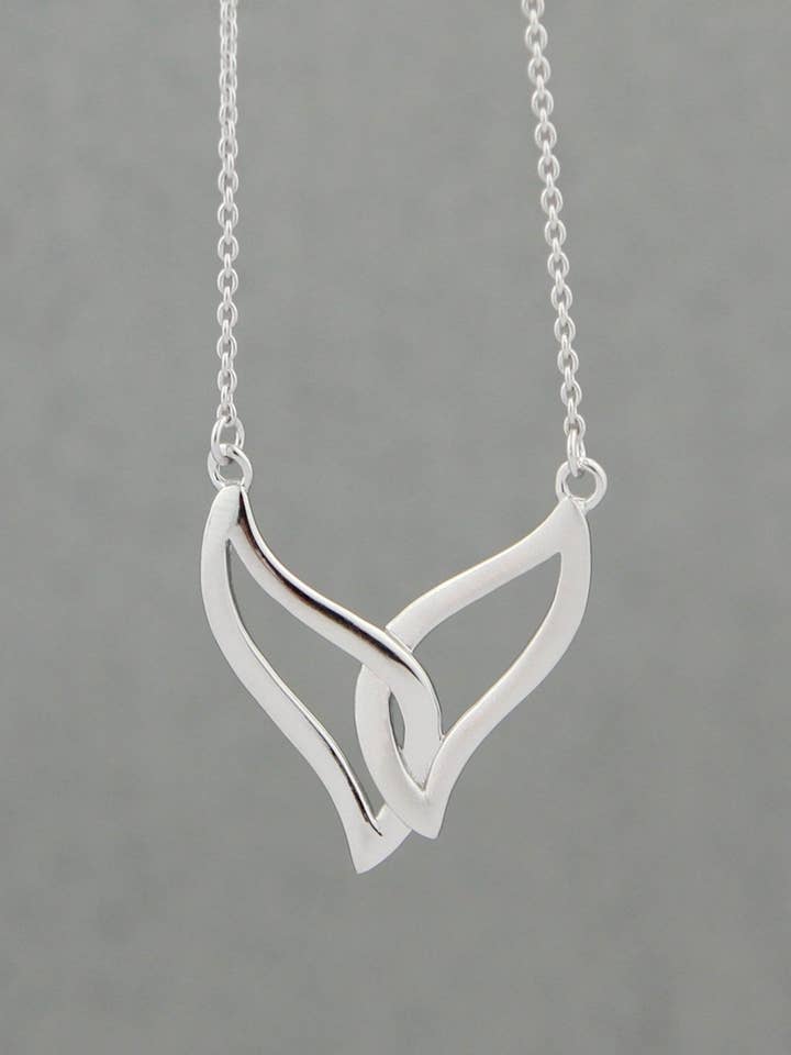 Sterling Silver Abstract Mermaid Fin Necklace for wholesale by Culture Spot