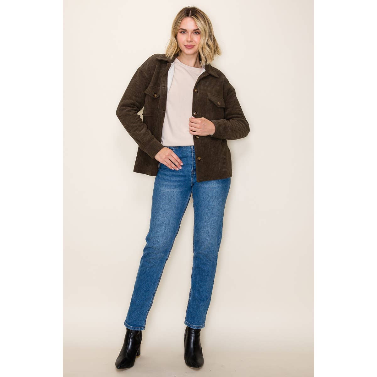 STACCATO - Wholesale Jas - Dames - CORDUROY JAS MET BONTRAND5