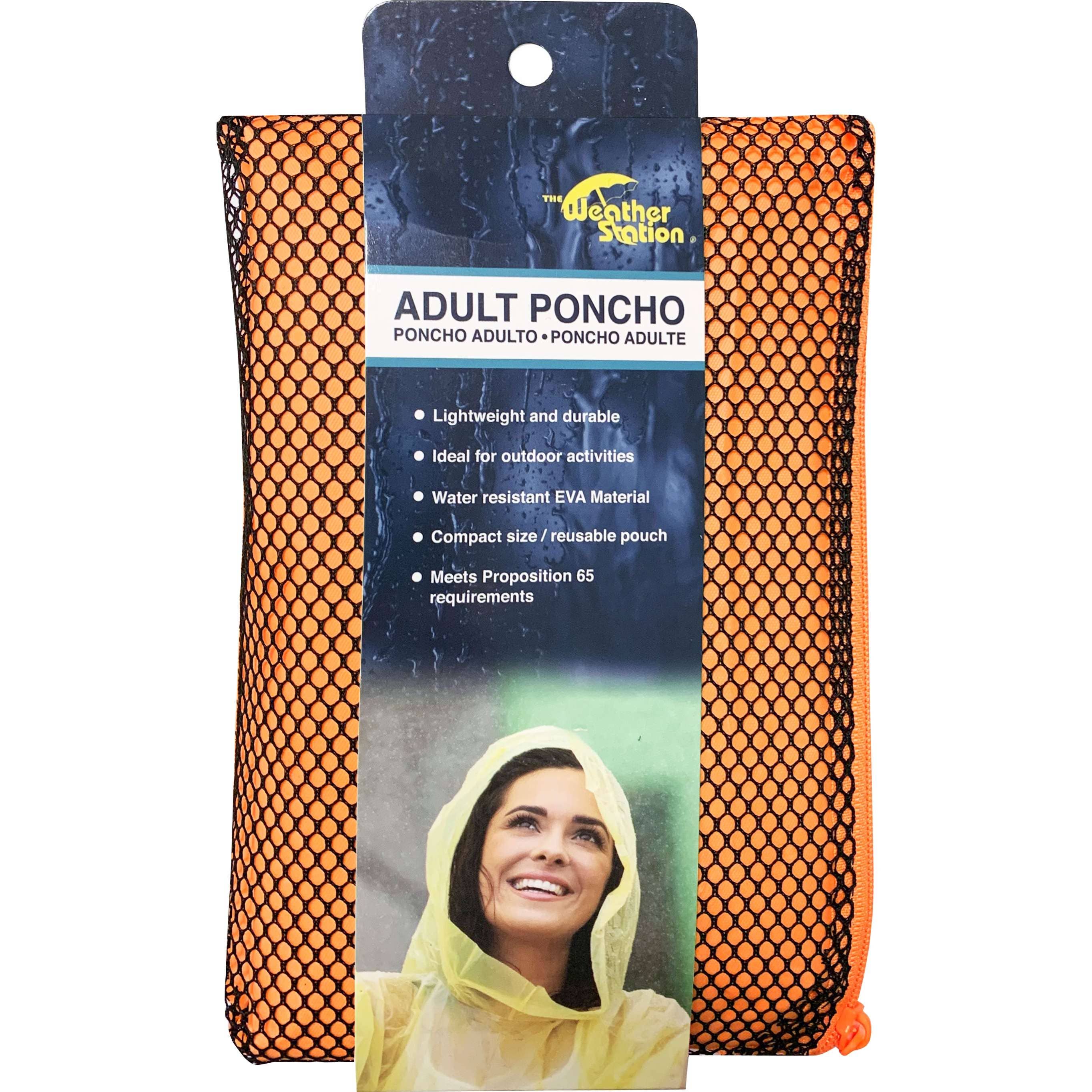 Chaby International - Vente Poncho – unisexe - Ponchos de pluie en EVA pour adulte avec capuche en couleurs vives assorties2