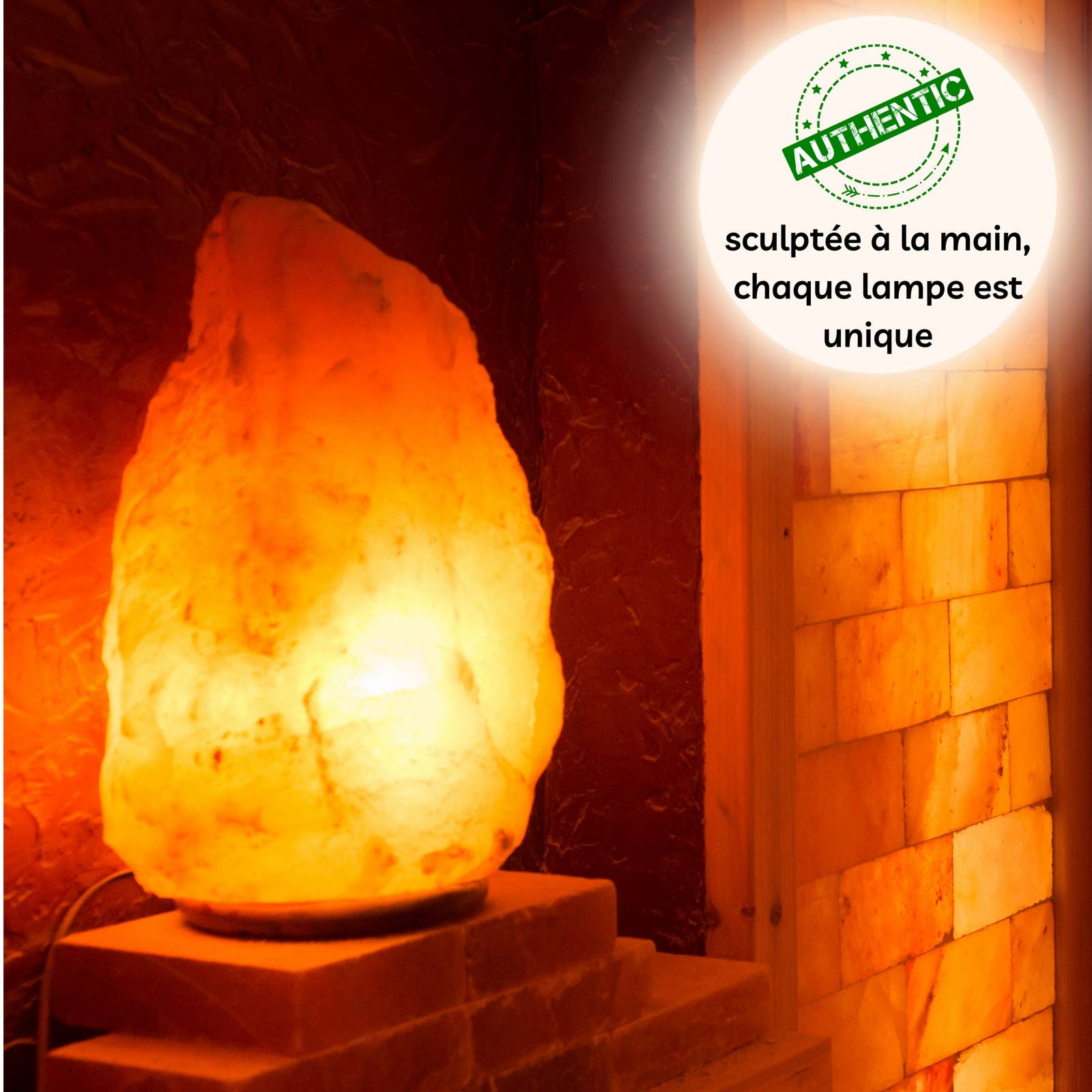 Zen'Arôme - Wholesale Salt Lamp - Himalayan Salt Lamp - 4 to 6 kg Hand Carved4