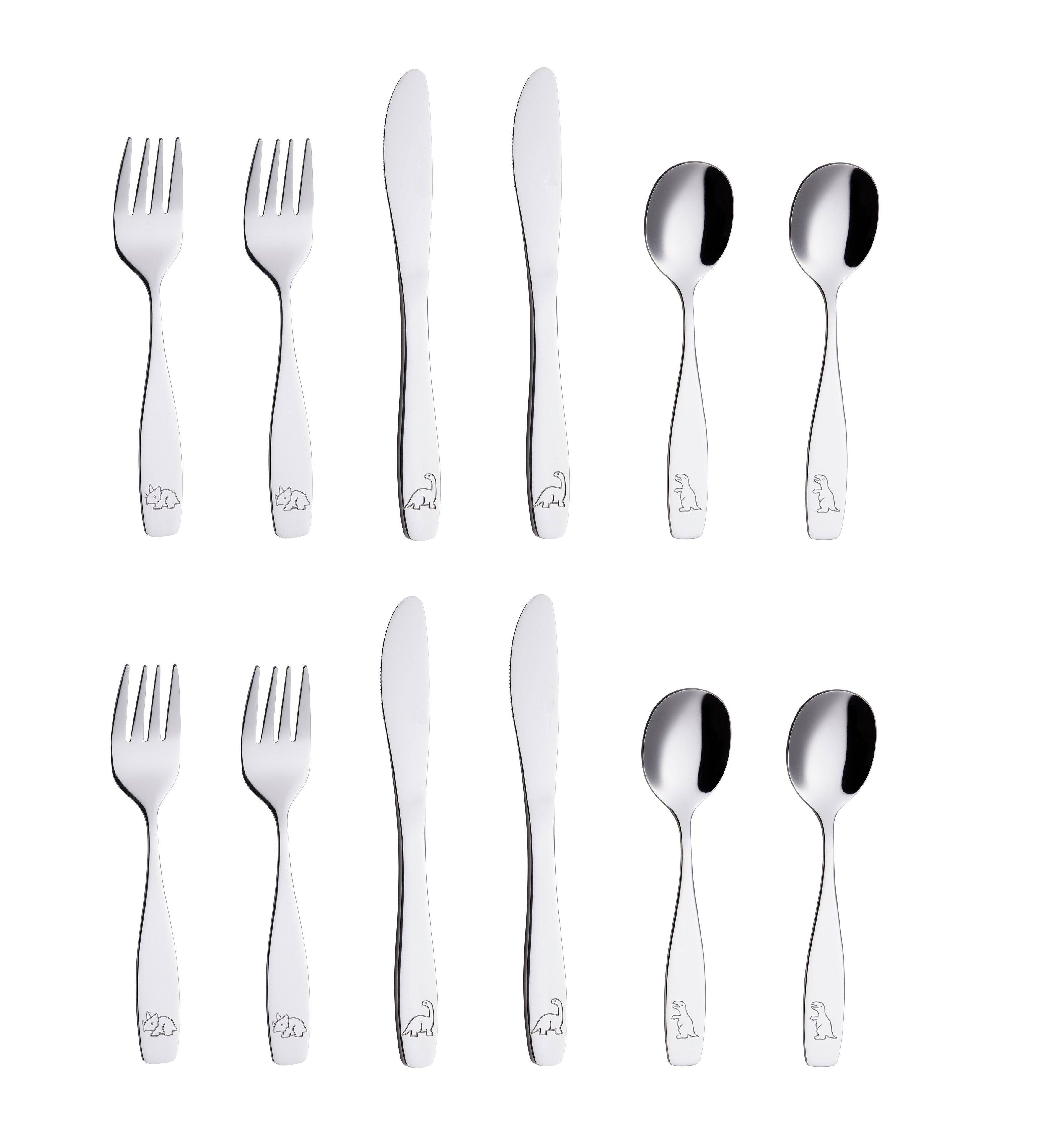 ANNOVA - Wholesale Flatware Set - Kids & Baby - ANNOVA Kids Dino Silverware 12 Pieces Children's Safe Flatware Set Stainless Steel1