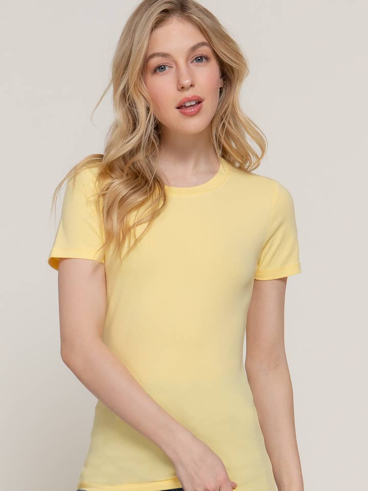 Active Basic | Active USA - Wholesale T-shirt – women's - Short Sleeve Crew Neck Cotton Spandex Jersey Top8