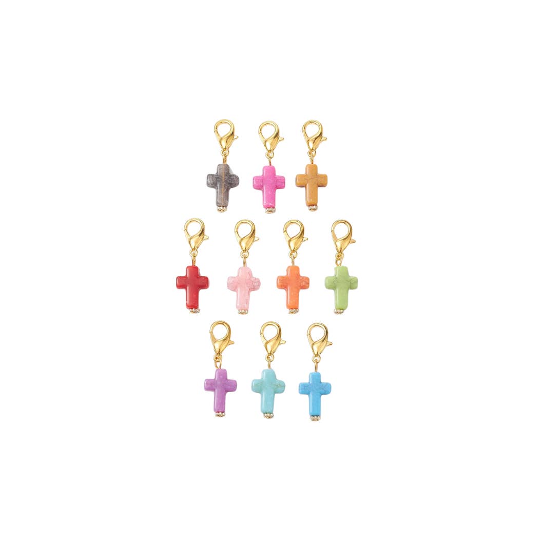 The Charm Bar Company - Wholesale Shoe Jewelry - Women's - Gold Faith Flare Cross Charm | Shoe & Purse Charm
