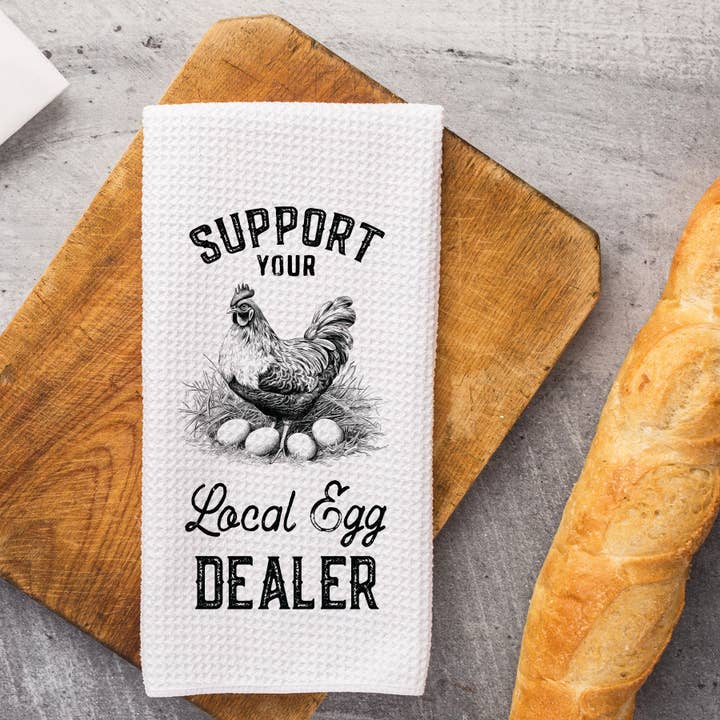 Canary Road - Wholesale Tea Towel - Support Egg Dealer Kitchen Towel, Waffle Weave Chicken Towel2