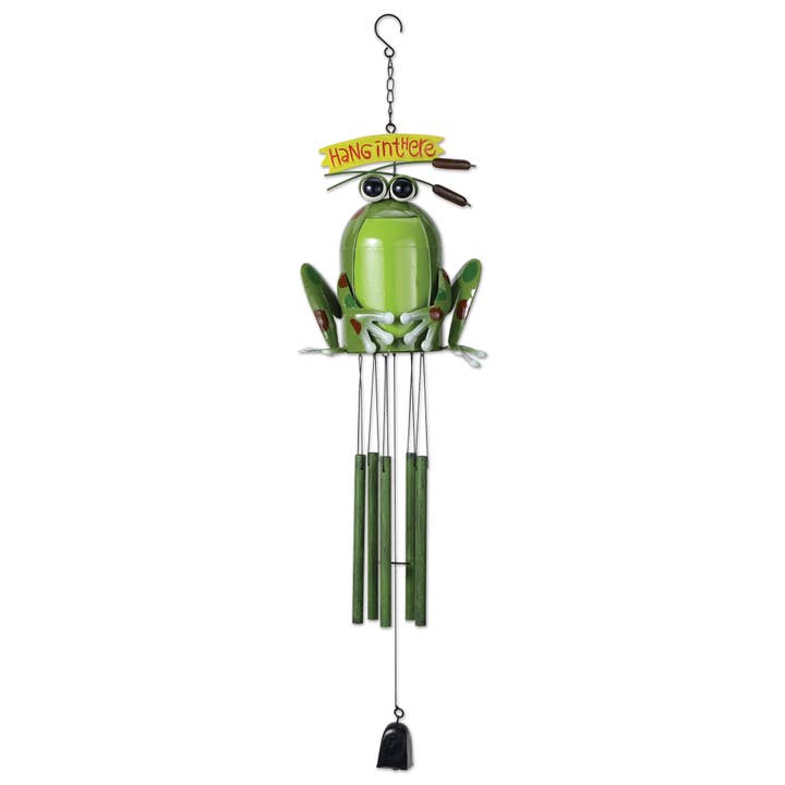 Sunset Vista Designs - Wholesale Wind Chime - Happy Frog Spring Garden Decor Wind Chime
