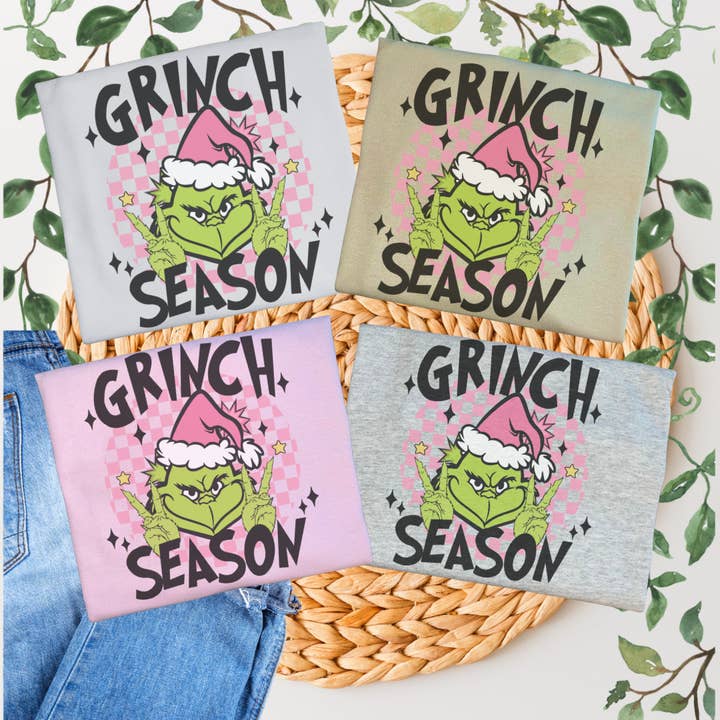 Duck Creations Wholesale - Wholesale Screen Printed T-Shirt - Women's - Grinch Season Graphic T-shirt 1