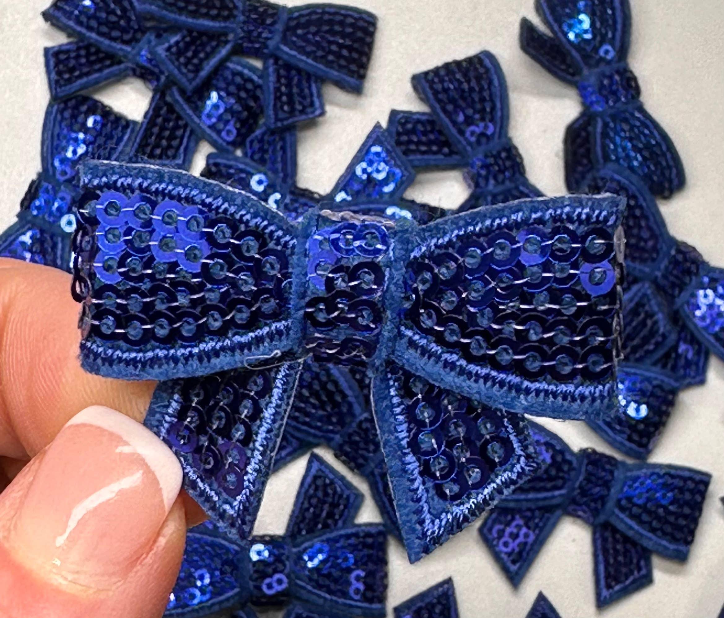 Aloe and Milk Boutique - Wholesale Hat Accessory - Women's - Sequin Bow Mini Patch, sequin patch, bow patch, cheer patch8